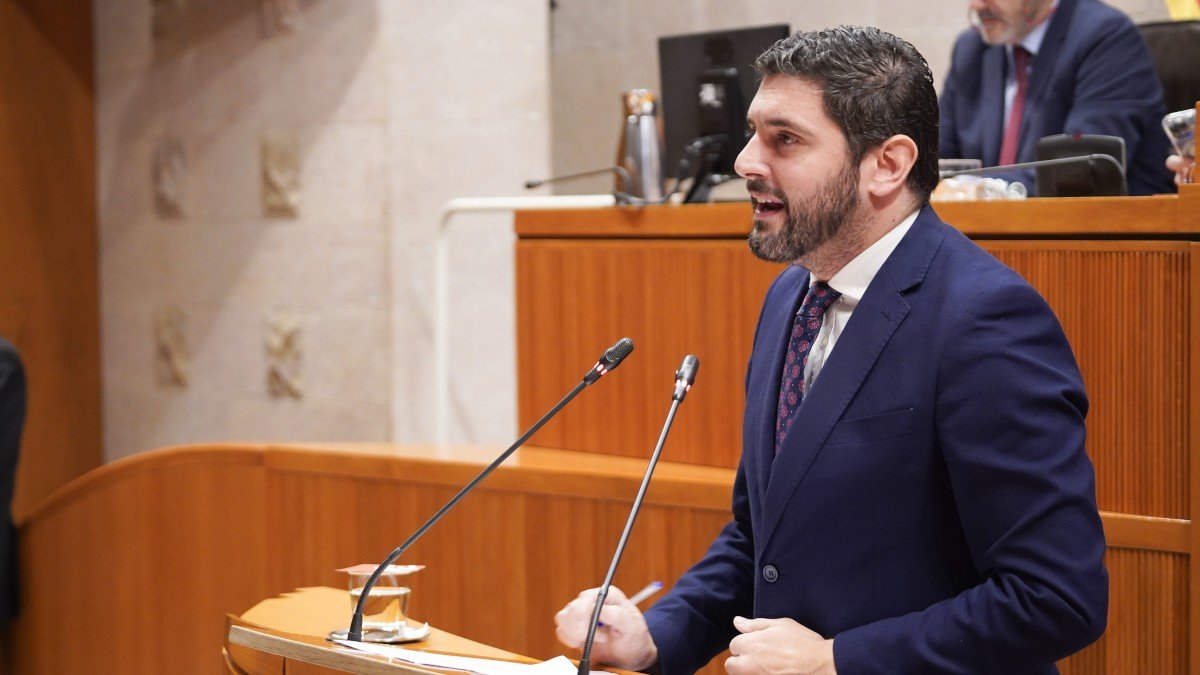 El portavoz de VOX, Alejandro Nolasco, ha criticado que a PP y PSOE le "importan inmigración ilegal de Marruecos, Argelia o Malí para compensar la gente que no nace en España"