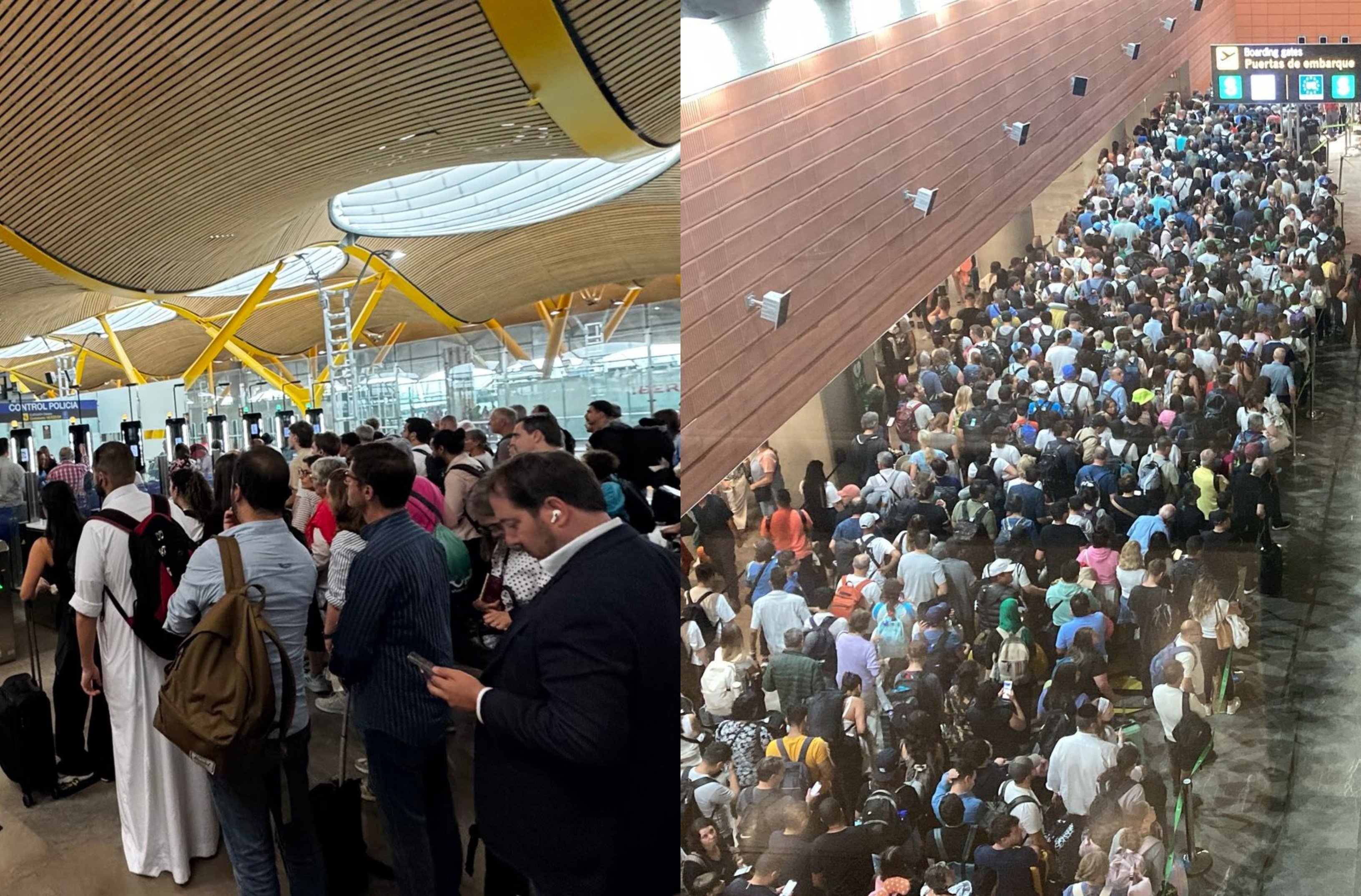 AENA confirma las aglomeraciones, pero niega que haya caos y lo achaca a picos de tráfico elevados. Y eso que don Óscar todavía no ha dicho que el transporte aéreo vive "el mejor momento de su historia"