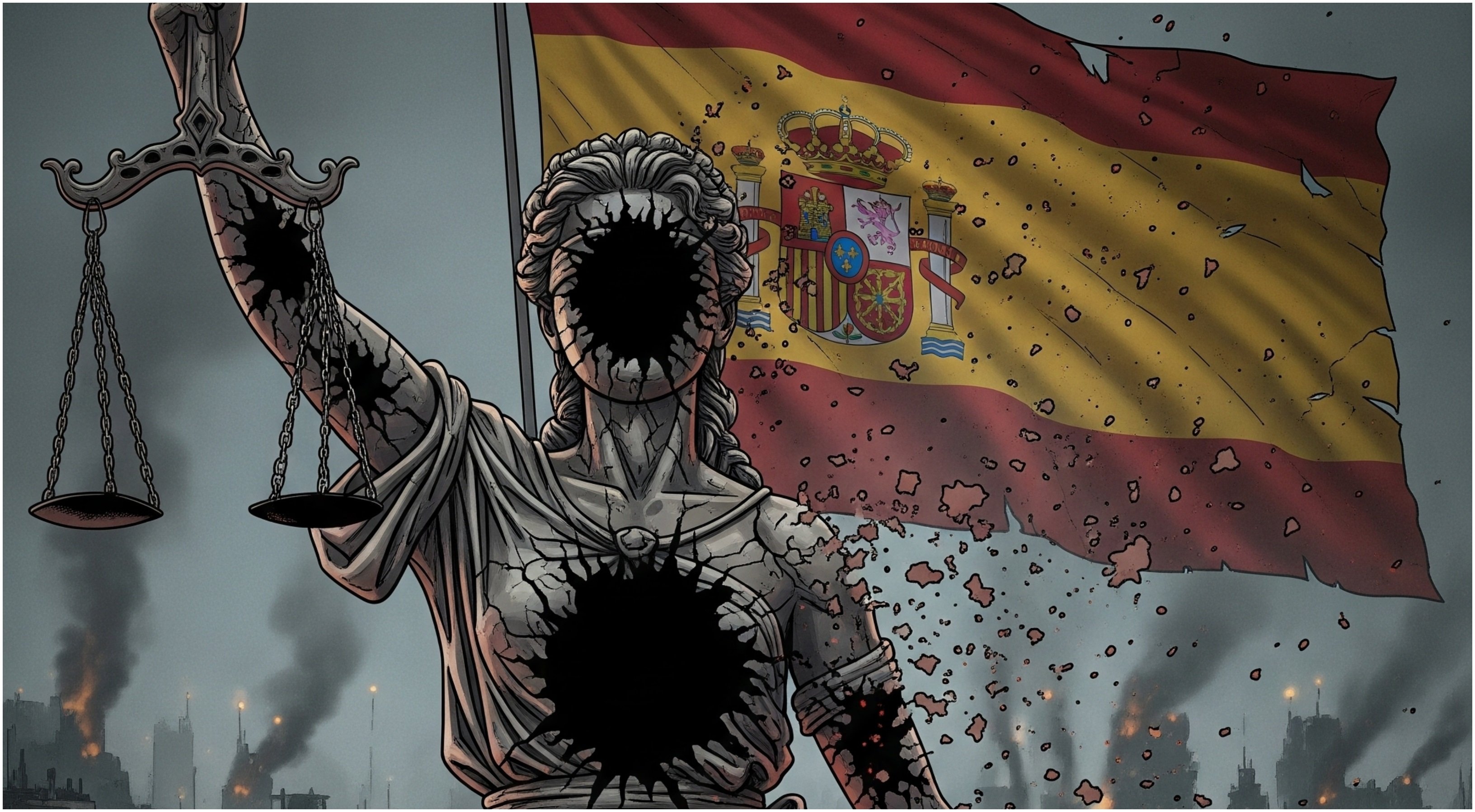 España vive de hecho en una democracia atípica, iliberal que está exterminando sus principios fundamentales a través de un holocausto sigiloso que impulsan sus promotores.